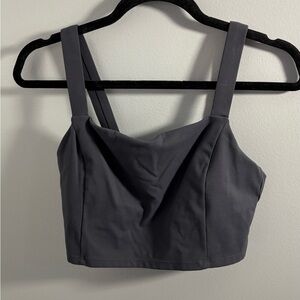 Gray Cropped Tank Top